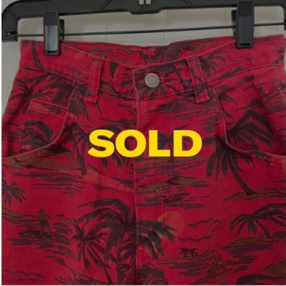 Wrangler | Rare Vintage Red Tropical Print Jeans